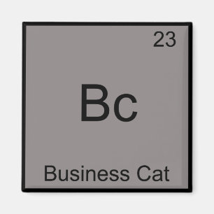 Imã Bc - Gato Empresarial Símbolo de Elemento de Quími
