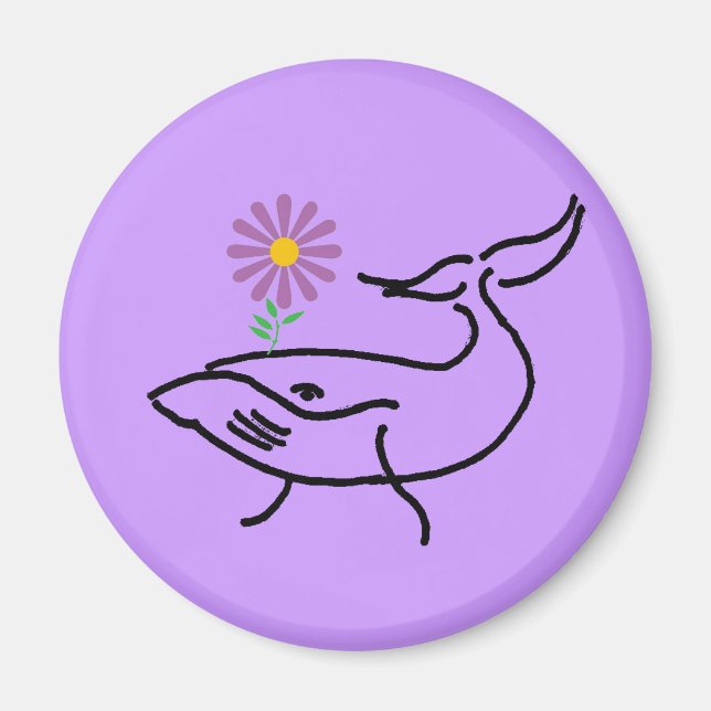 Imã BD- Magneta De Desenho De Baleia (Frente)