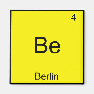 Imã Be - Berlin Funny Chemistry Elelement Symbol T-Shi