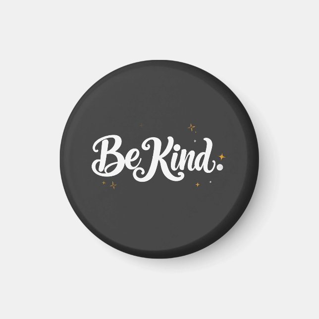 Imã "Be Kind" Calligraphy Magnet - Elegant Mini Art &  (Frente)