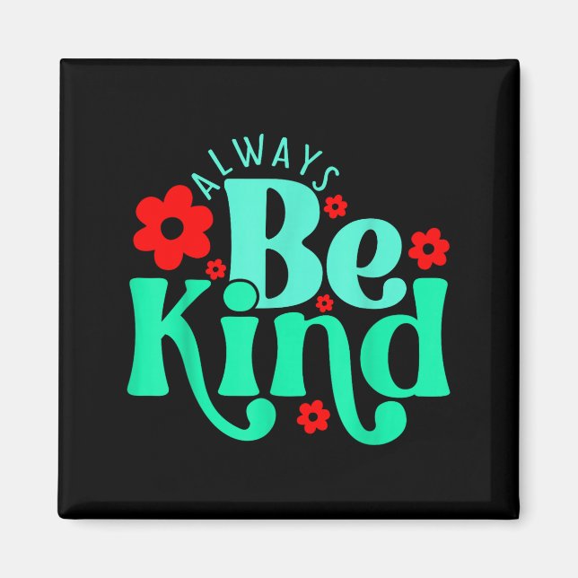 Imã Be kind inspirational quote world kindness day kid (Frente)