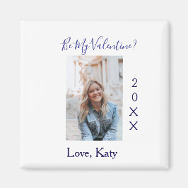 Imã Be my valentine love name purple year photo simple