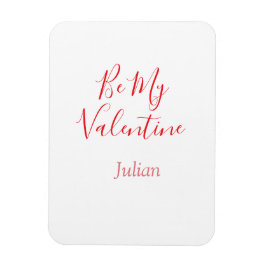 Ímã Be my valentine red name elegant love couple