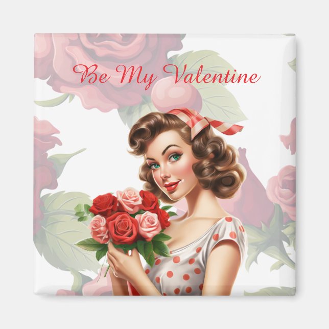 Imã Be My Valentine Sweetheart Magnet  (Frente)