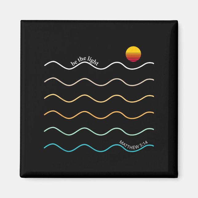 Imã Be The Light Boho Christian Bible Verse Worship Ch (Frente)