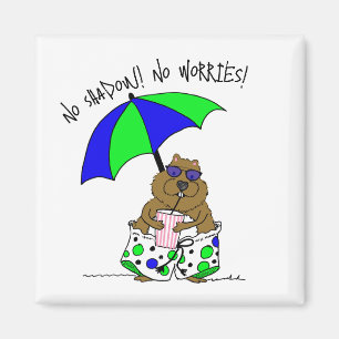 Imã Beach Day Groundhog