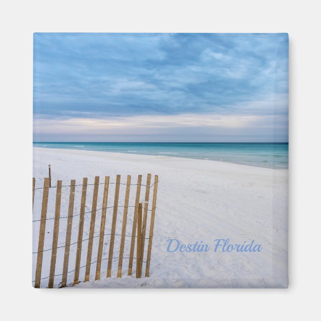 Imã Beach Fence Morning Destin Florida Magnet (Frente)