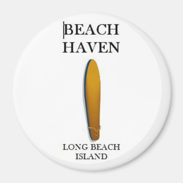 Imã Beach Haven, Long Beach Island Custom Car Magnet 1 (Frente)