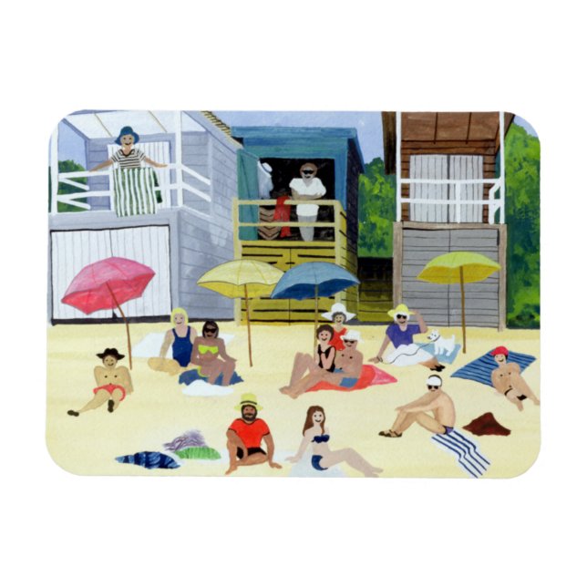 Ímã Beach Huts 1991 (Horizontal)
