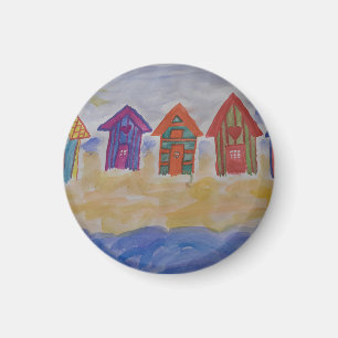Imã Beach Huts Magnet