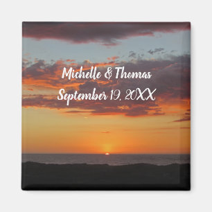 Imã Beach Wedding Orange Sunset Pacific Guest Favor