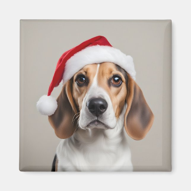 Imã Beagle Christmas (Frente)