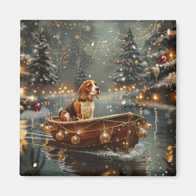 Imã Beagle Christmas Festive Voyage (Frente)