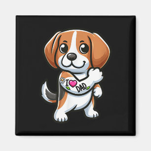Imã Beagle I Love Pai Engraçado Tatuagem De Cachorro _
