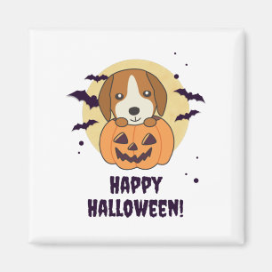 Imã Beagle In Pumpkin Sweet Dogs Happy Halloween