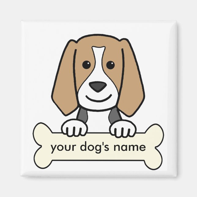 Imã Beagle Personalizado (Frente)