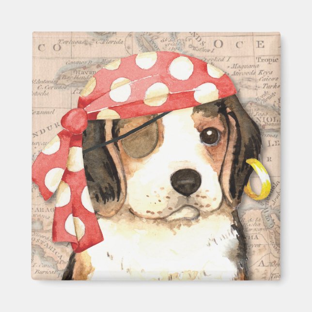 Imã Beagle Pirate (Frente)