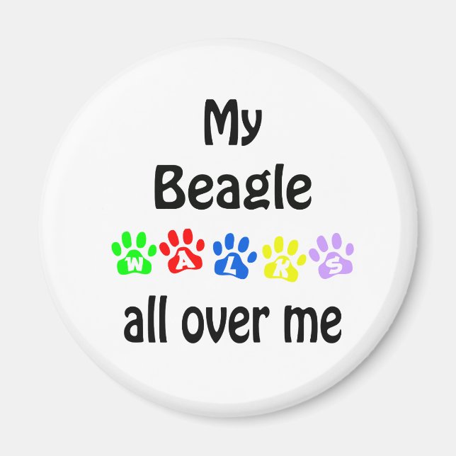 Imã Beagle Walks Design (Frente)