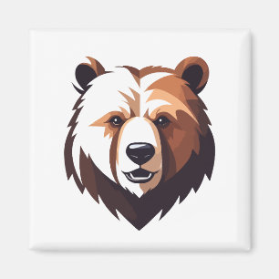 Imã Bear Vetor Art Animal Modern Urban City Graphic