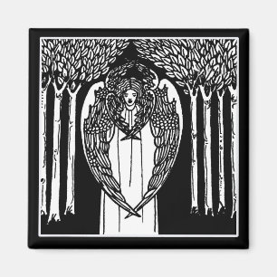 Imã Beardsley Nouveau Angel Magnet