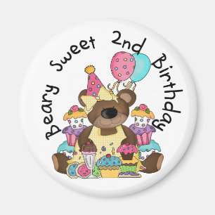 Imã Beary Sweet segundos aniversários T-shirts e prese