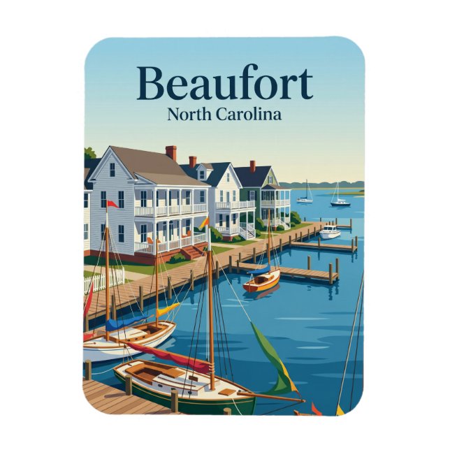 Ímã Beaufort Carolina do Norte (Vertical)