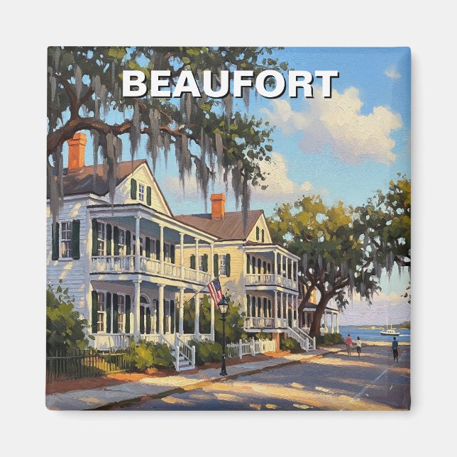Imã Beaufort North Carolina Souvenir (Frente)