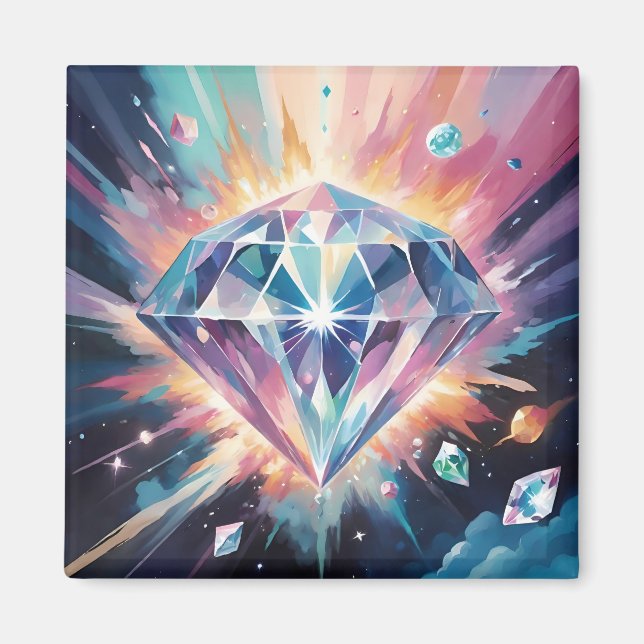 Imã Beautiful diamond in space (Frente)