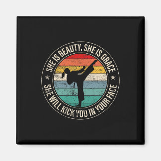 Imã Beauty Grace Kick You In Face Girl Karate Taekwond