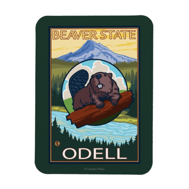 Ímã Beaver & Mt. Hood - Odell, Oregon (Vertical)