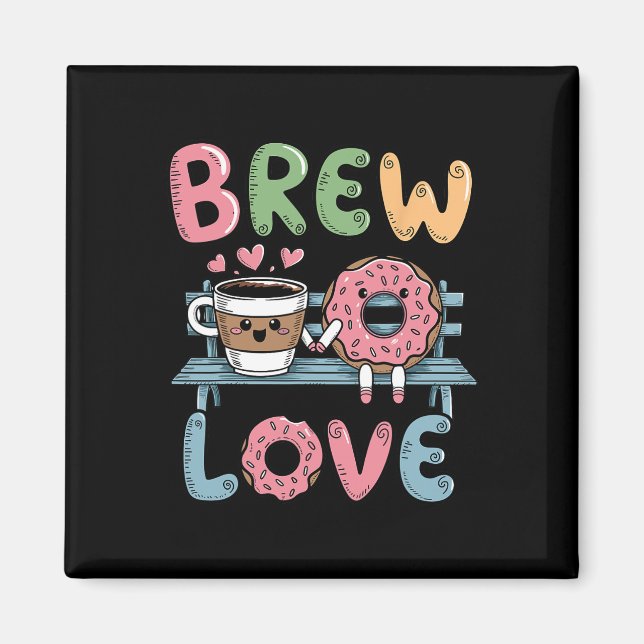 Imã Beba Amor Beba Café Aconchegante Donut Valenti (Frente)