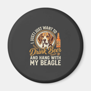 Imã Beba Cerveja Beagle Cachorro Cerveja Artesanal Gar