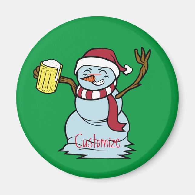 Imã Bebado de cerveja Snowman Thunder_Cove (Frente)