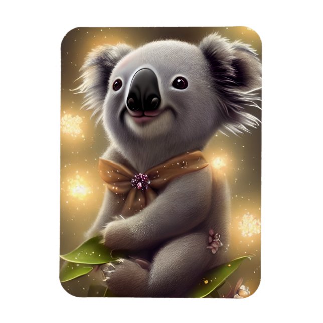 Ímã Bebê Adorável Sorrindo Urso Koala (Vertical)