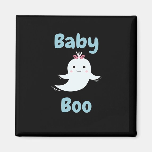 Imã Bebê Boo Cute Halloween Crianças Ou Casais Present (Frente)