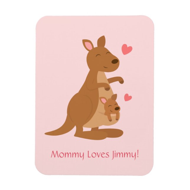 Ímã Bebê Canguru Fofo Joey Para Crianças (Vertical)