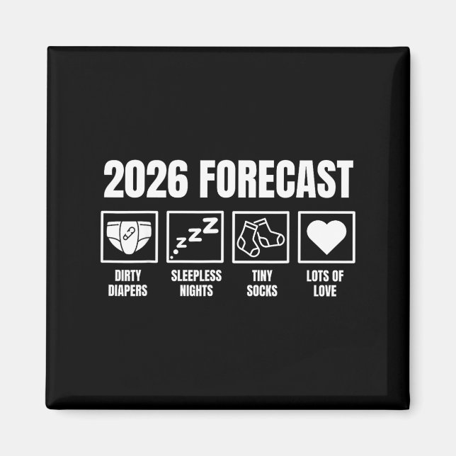 Imã Bebê Chegando Em Breve 2026 Anúncio de Gravidez Pr (Frente)