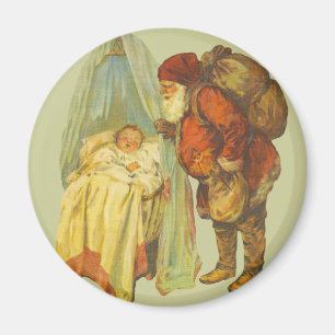 Imã Bebê de Natal Santa Claus Vintage