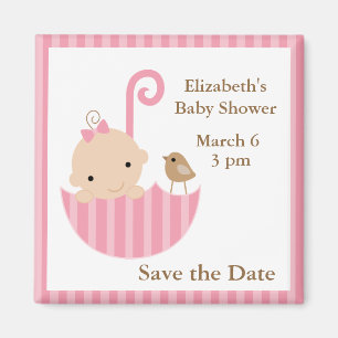 Imã Bebê e pássaro no guarda-chuva