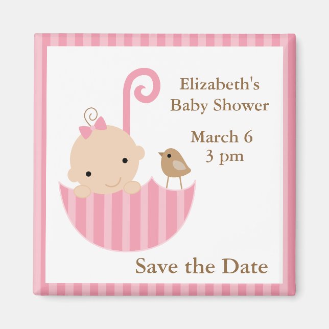 Imã Bebê e pássaro no guarda-chuva (Frente)