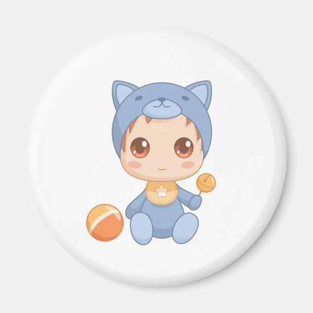 Imã Bebê Garota Gato De Jumpa (Frente)