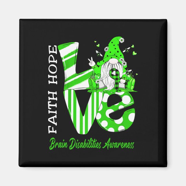 Imã Bebê Gnomo Ama Deficiência Cerebral Sensibilização (Frente)