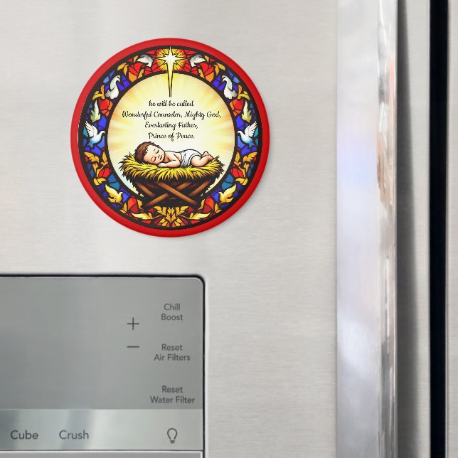 Imã Bebê Jesus Príncipe da Ronda da Paz Presente (In Situ (Fridge))