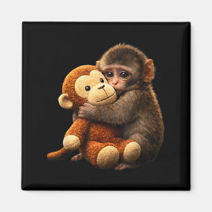 Imã Bebê macaco soco pelúcia macaco fofo soco pelúcia