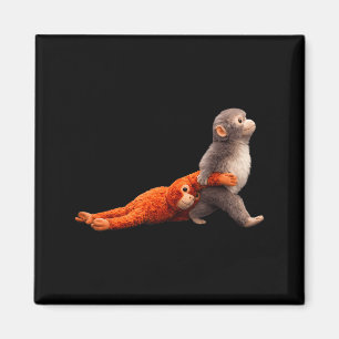 Imã Bebê macaco sozinho engraçado soco time de brincad