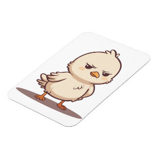 Ímã Bebê Pássaro Engraçado e Mal-Humorado Kawaii Carto