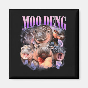 Imã Bebê Pigmóide Moo-deng Engraçado Roupa de Zoo Fofa