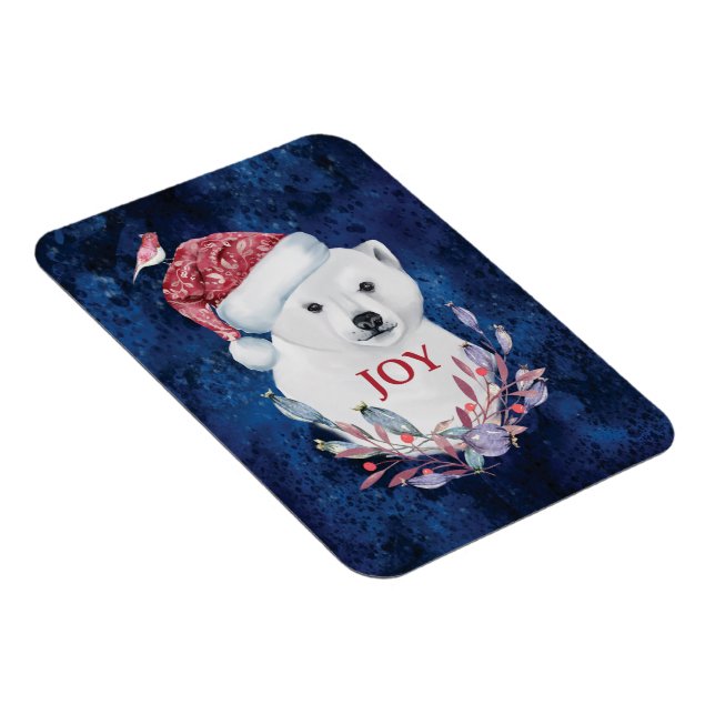 Ímã Bebê Polar Bear Chapeuzinho Pássaro Alegria no Nat (Lado Direito)