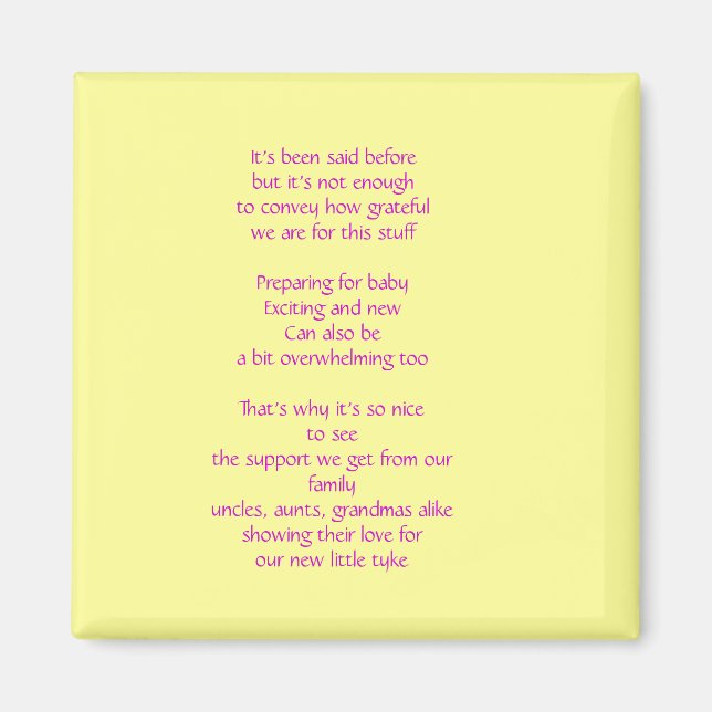 Imã Bebê Presente Obrigado (Frente)