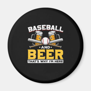 Imã Bebedor de Cerveja Beisebol Humor de Cerveja Anive